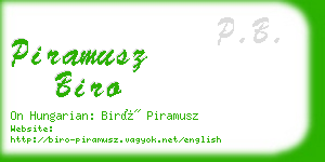 piramusz biro business card